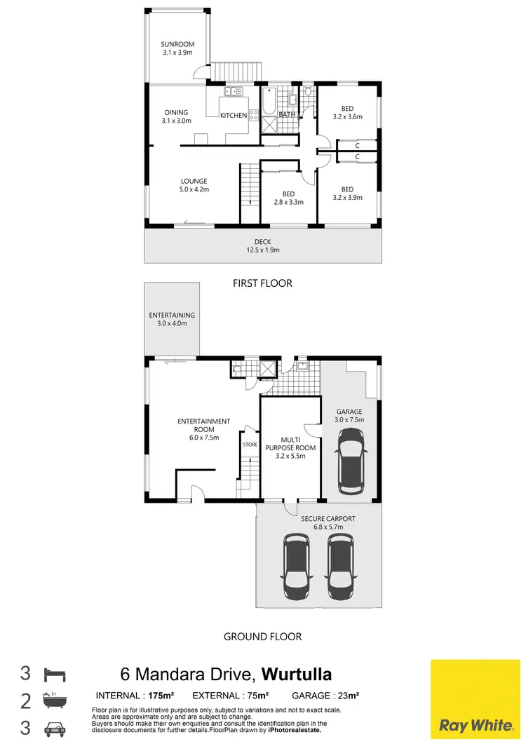 Floorplan of Homely house listing, 6 Mandara Drive, Wurtulla QLD 4575