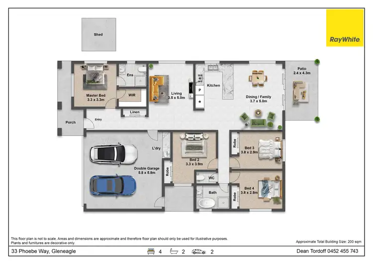 Floorplan of Homely house listing, 33 Phoebe Way, Gleneagle QLD 4285