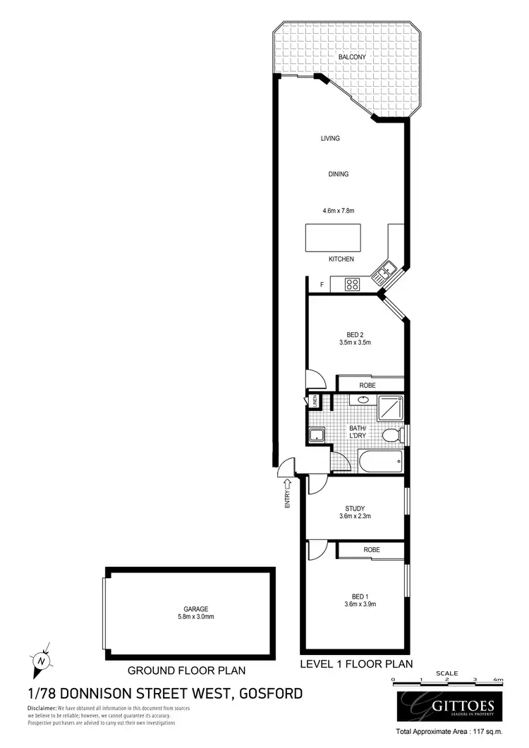 Floorplan of Homely apartment listing, 1/78 Donnison Street West, Gosford NSW 2250