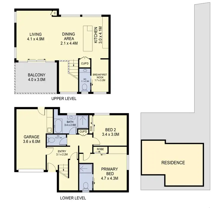 Floorplan of Homely townhouse listing, 2/23 Lytton Street, Invermay TAS 7248