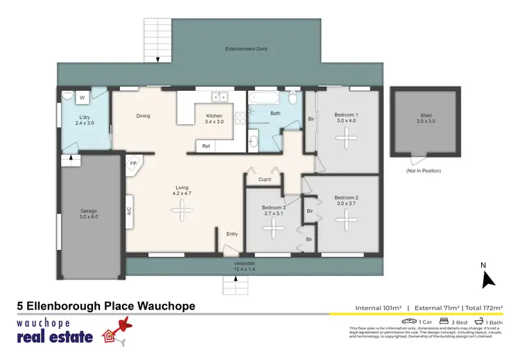 Floorplan of Homely house listing, 5 Ellenborough Place, Wauchope NSW 2446