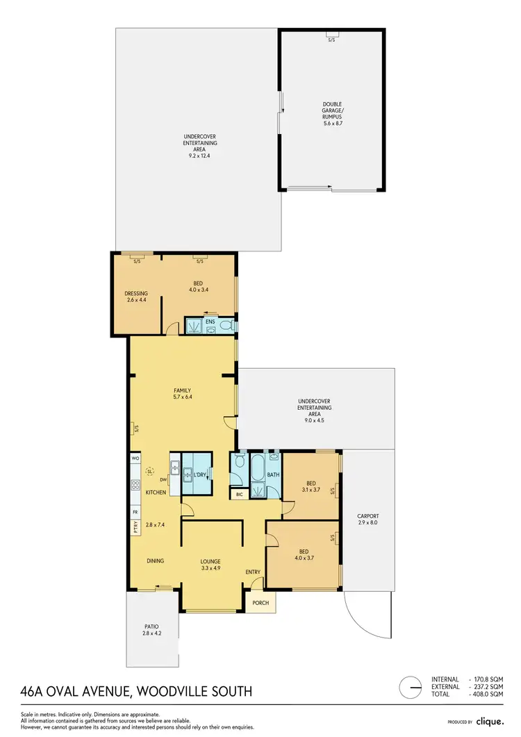 Floorplan of Homely house listing, 46A Oval Avenue, Woodville South SA 5011
