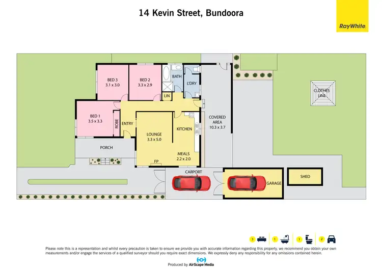 Floorplan of Homely house listing, 14 Kevin Street, Bundoora VIC 3083
