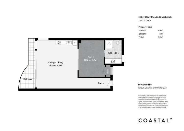Floorplan of Homely apartment listing, 408/40 Surf Parade, Broadbeach QLD 4218