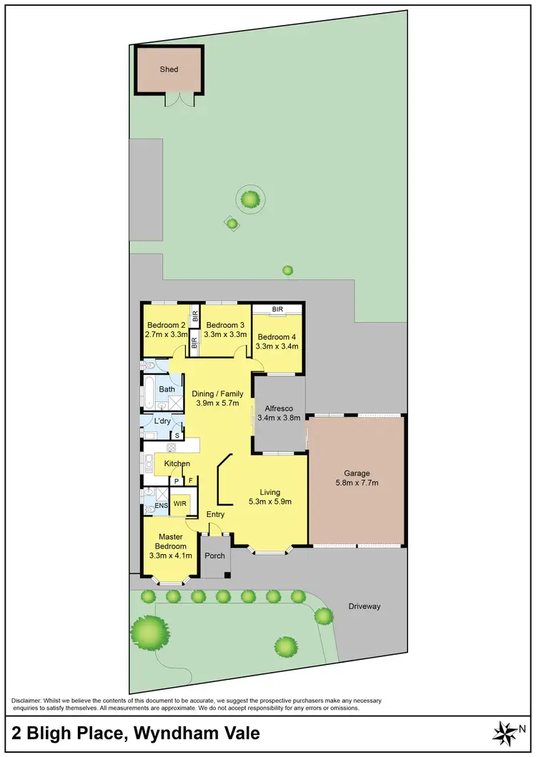Floorplan of Homely house listing, 2 Bligh Place, Wyndham Vale VIC 3024