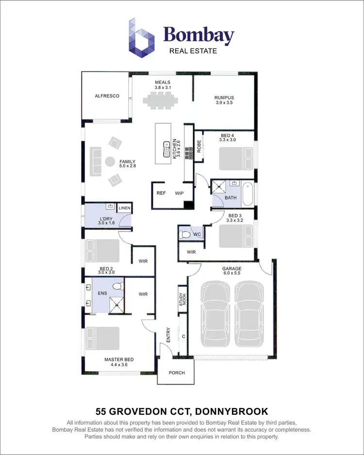 Floorplan of Homely house listing, 55 Grovedon Circuit, Donnybrook VIC 3064