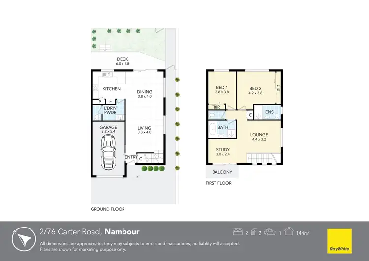 Floorplan of Homely townhouse listing, 2/76A Carter Road, Nambour QLD 4560