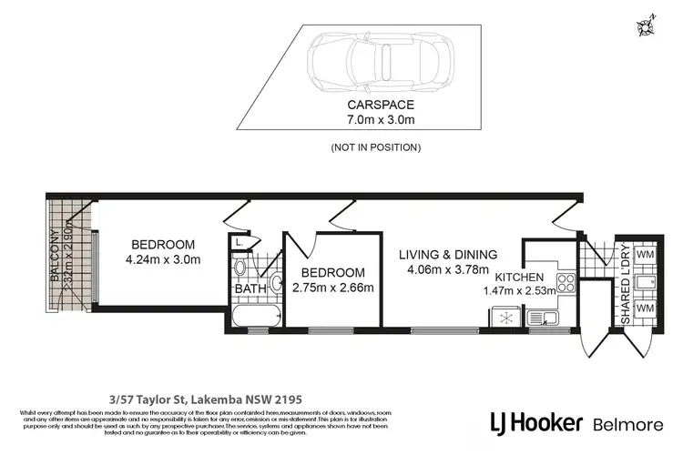 Floorplan of Homely unit listing, 3/57 Taylor Street, Lakemba NSW 2195