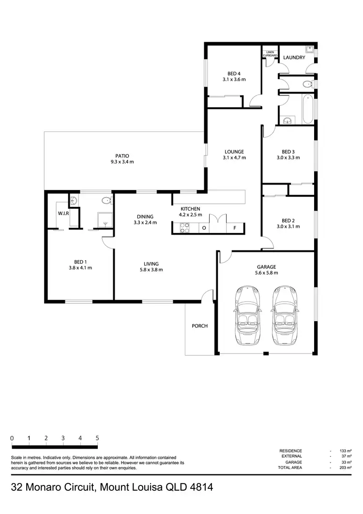 Floorplan of Homely house listing, 32 Monaro Circuit, Mount Louisa QLD 4814