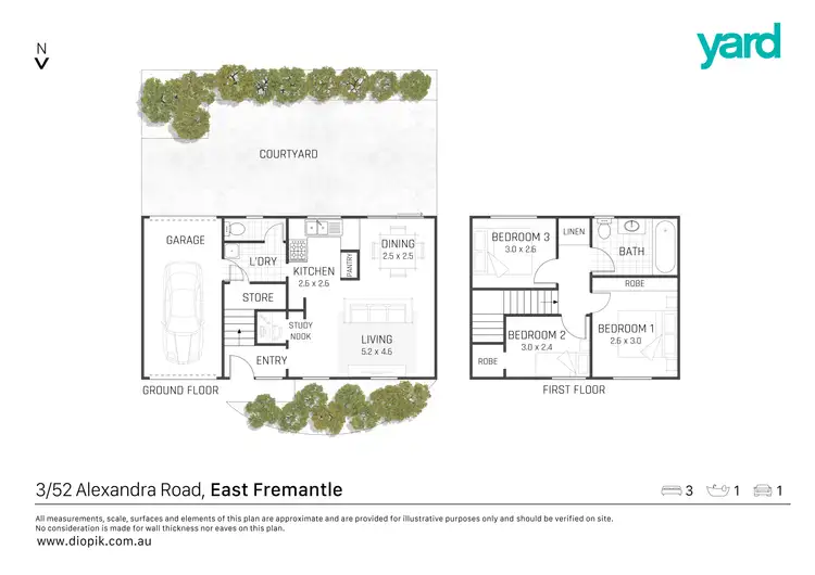 Floorplan of Homely house listing, 3/52 Alexandra Road, East Fremantle WA 6158