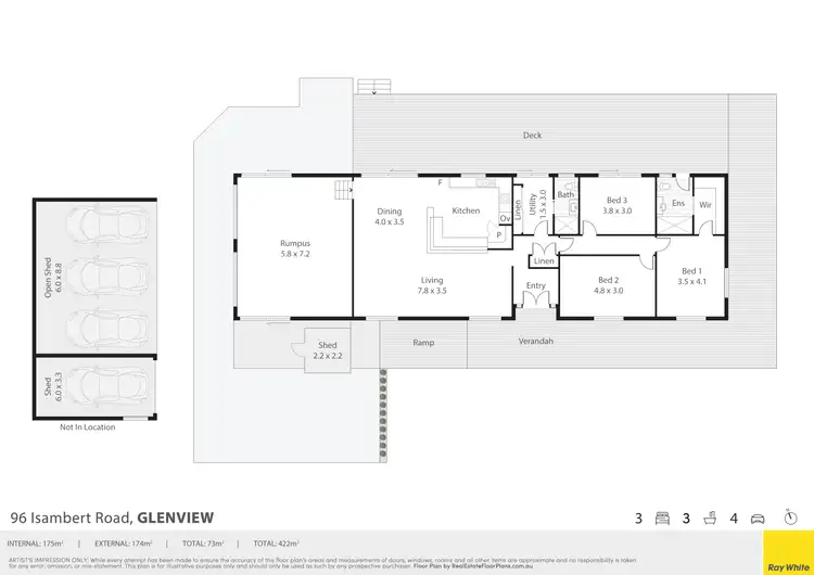Floorplan of Homely house listing, 96 Isambert Road, Glenview QLD 4553