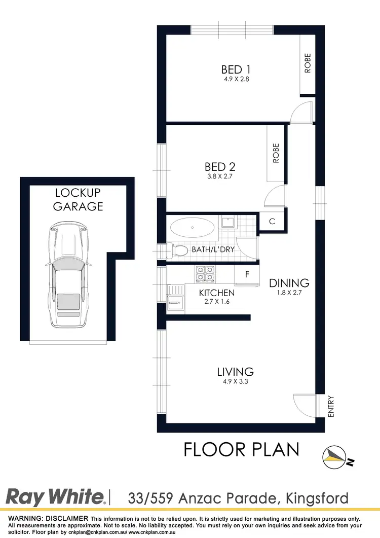 Floorplan of Homely apartment listing, 33/559 Anzac Parade, Kingsford NSW 2032