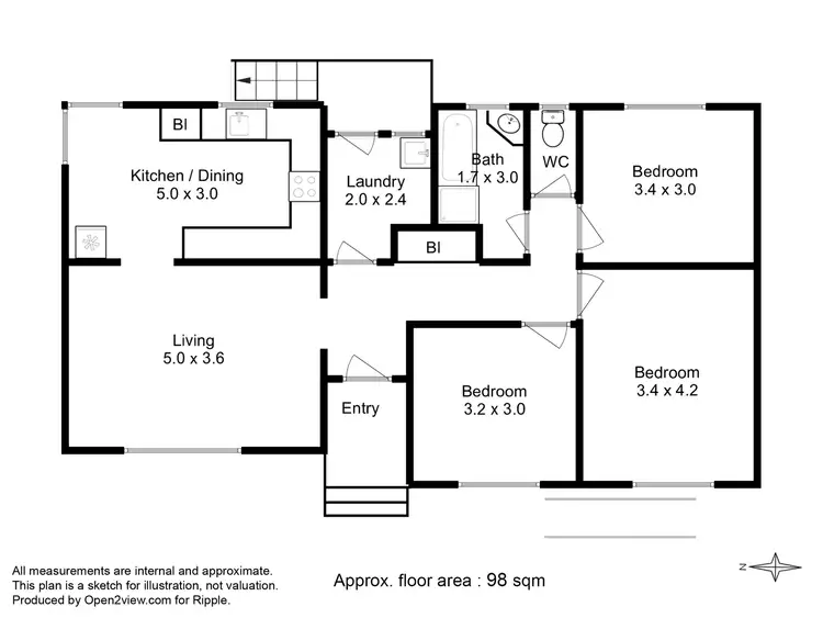 Floorplan of Homely house listing, 12 Flude Avenue, Bridgewater TAS 7030