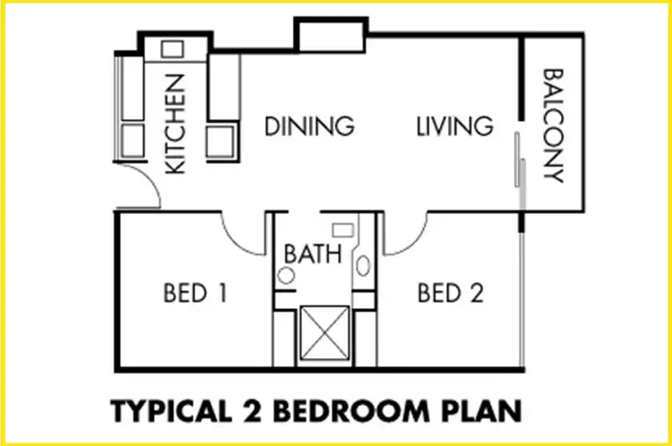 Floorplan of Homely unit listing, 54/156 Grey Street, Kalbarri WA 6536