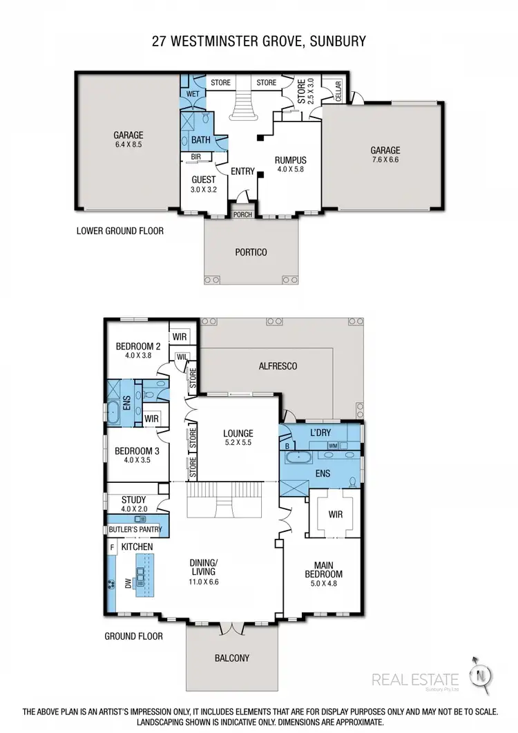 Floorplan of Homely house listing, 27 Westminster Grove, Sunbury VIC 3429