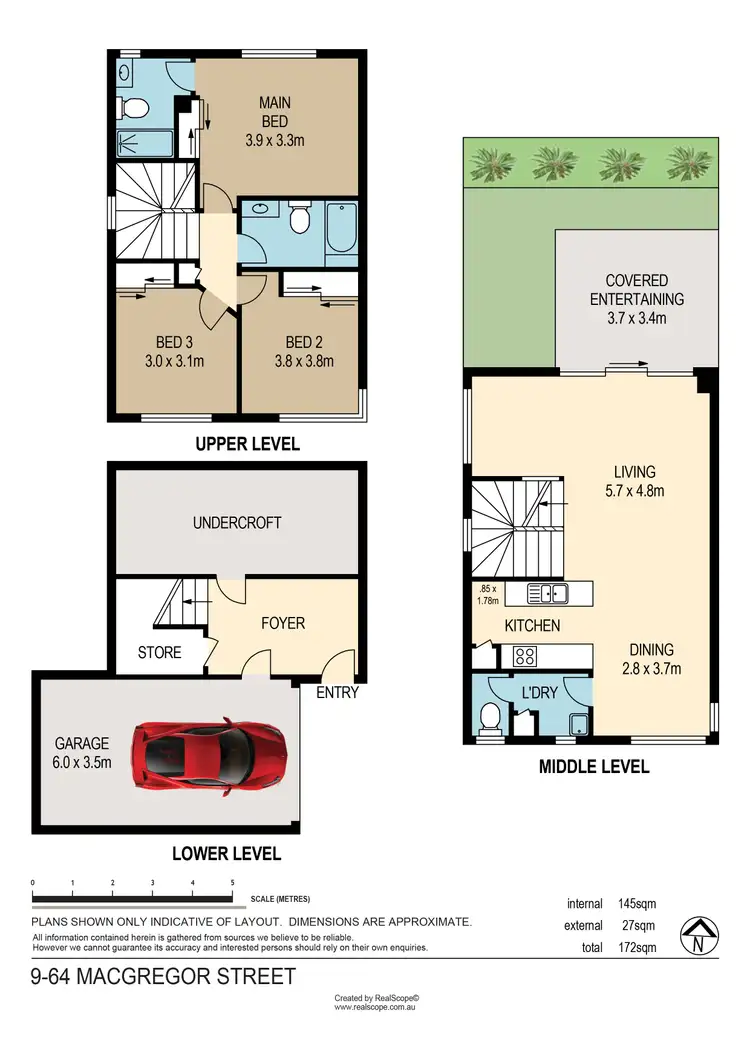 Floorplan of Homely townhouse listing, 9/2 Hewitt St (aka 9/64 Macgregor St), Wilston QLD 4051