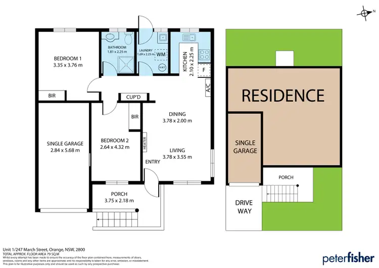 Floorplan of Homely house listing, 1/247 March Street, Orange NSW 2800
