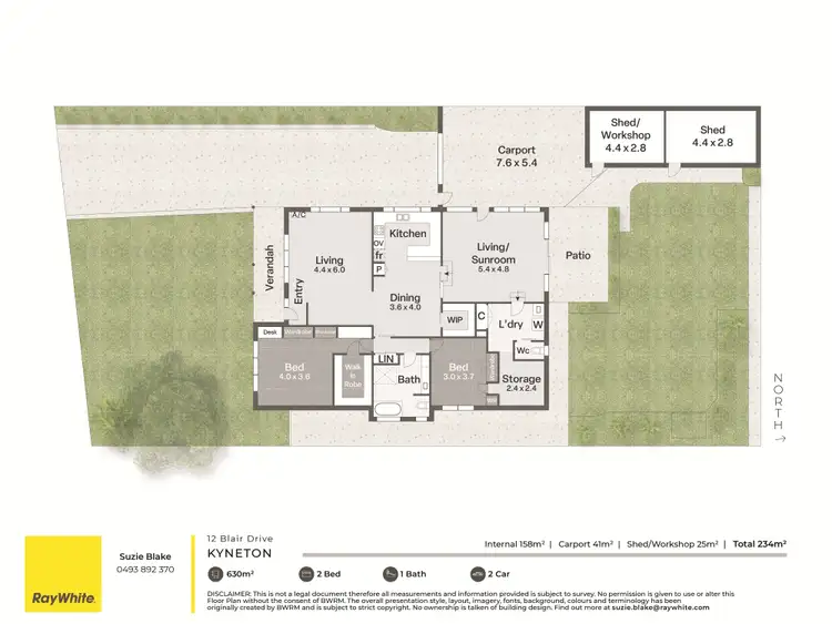 Floorplan of Homely house listing, 12 Blair Drive, Kyneton VIC 3444
