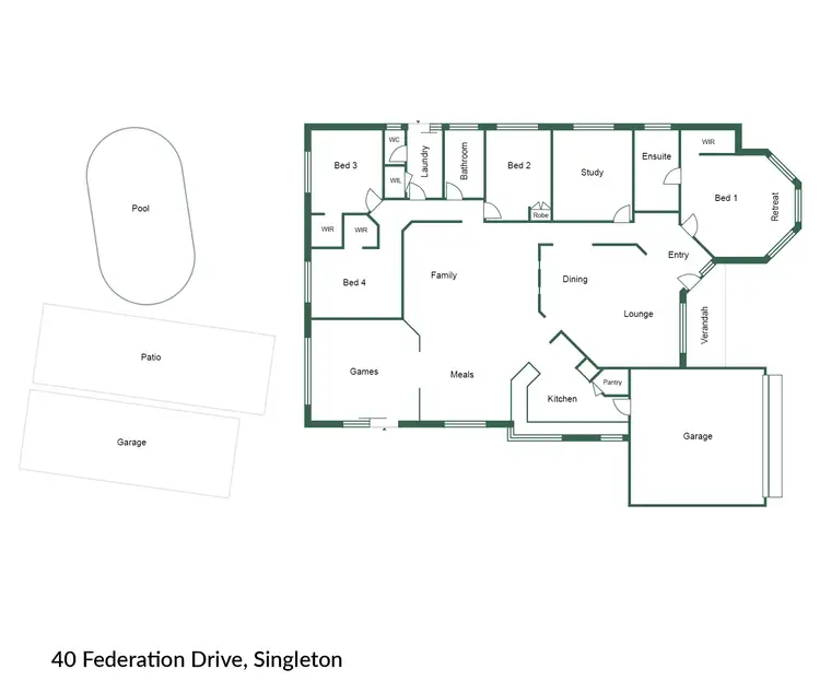 Floorplan of Homely house listing, 40 Federation Drive, Singleton WA 6175