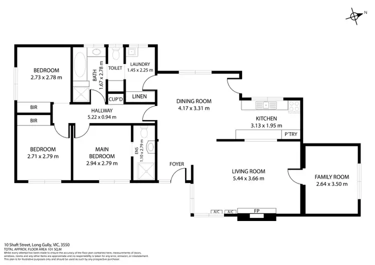 Floorplan of Homely house listing, 10 Shaft Street, Long Gully VIC 3550