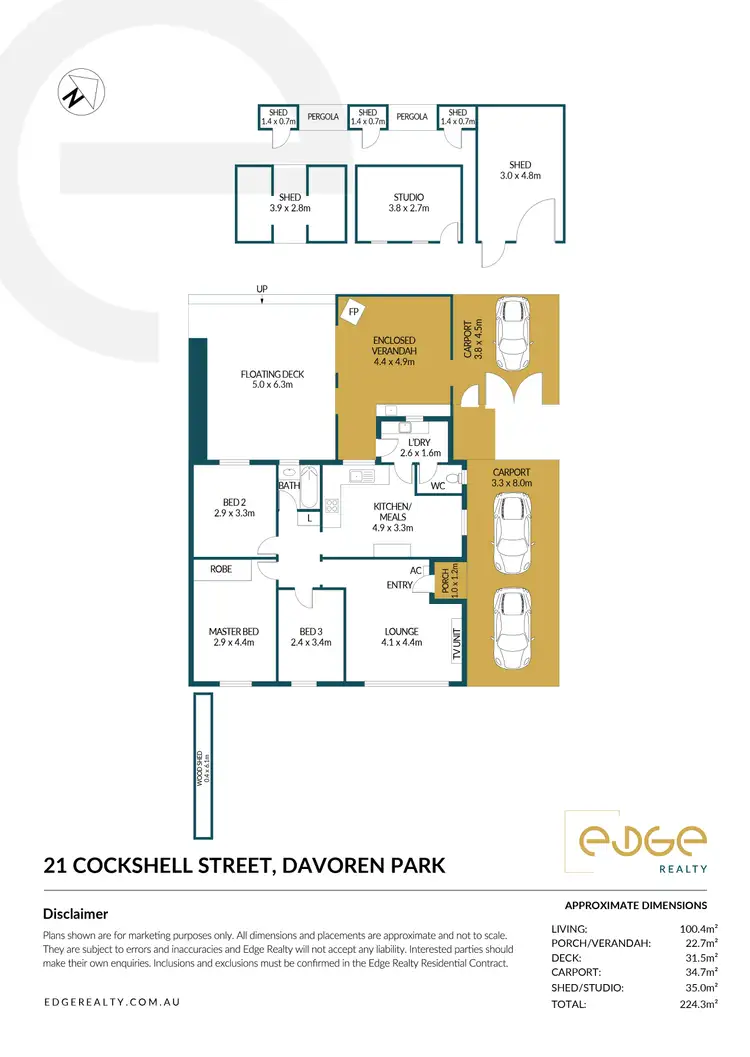 Floorplan of Homely house listing, 21 Cockshell Street, Davoren Park SA 5113