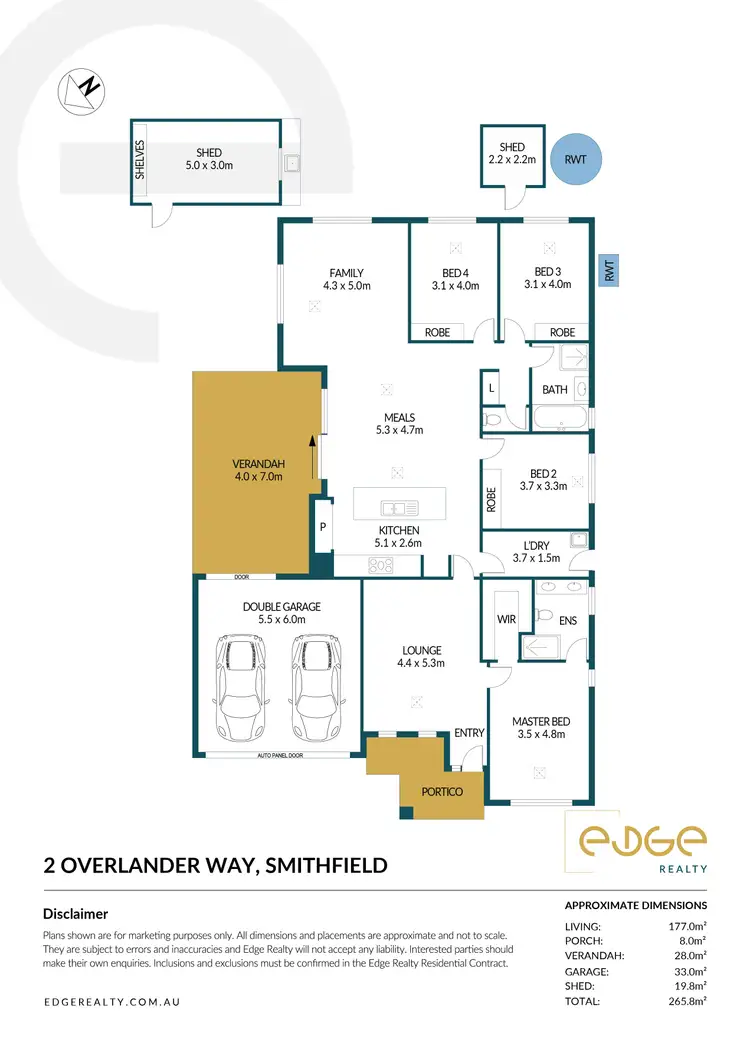Floorplan of Homely house listing, 2 Overlander Way, Smithfield SA 5114