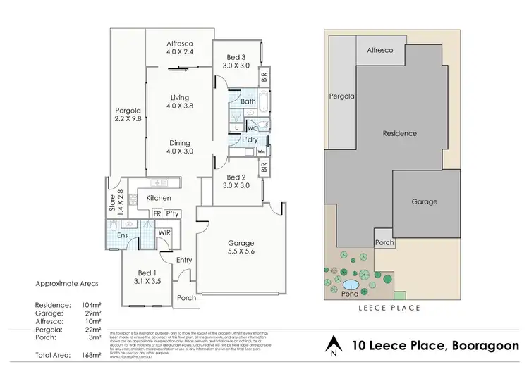 Floorplan of Homely house listing, 10 Leece Place, Booragoon WA 6154