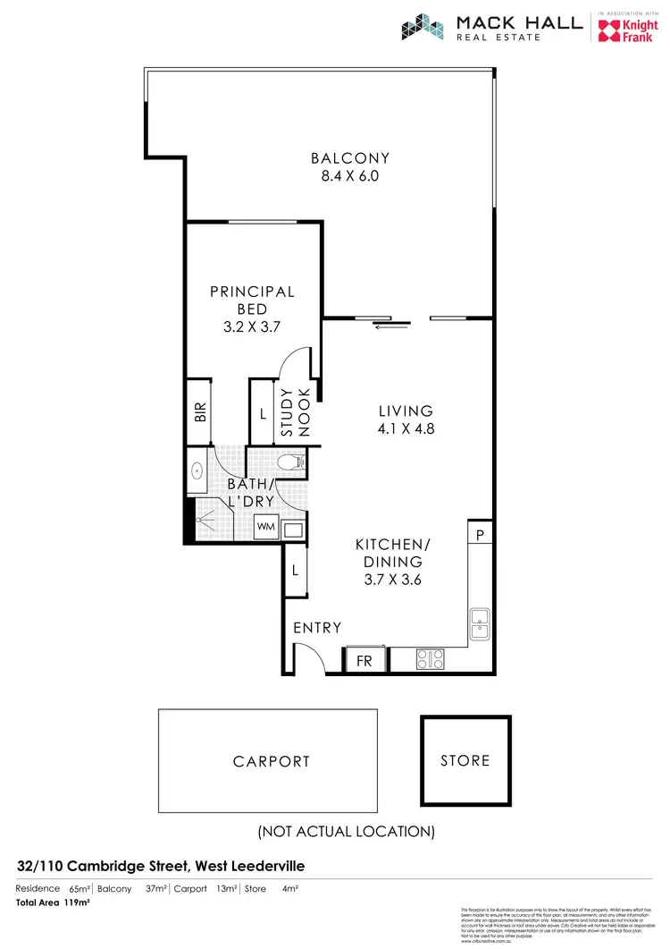 Floorplan of Homely apartment listing, 32/110 Cambridge Street, West Leederville WA 6007