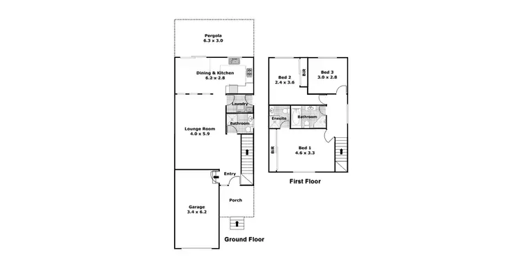 Floorplan of Homely semi-detached listing, 22B Leighton Street, Rooty Hill NSW 2766