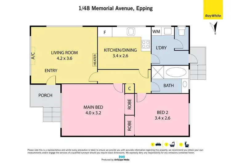 Floorplan of Homely unit listing, 1/48 Memorial Avenue, Epping VIC 3076