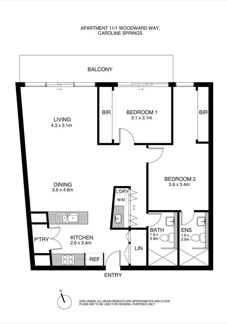 Floorplan of Homely apartment listing, 11/1 Woodward Way, Caroline Springs VIC 3023