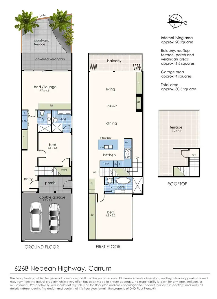 Floorplan of Homely house listing, 626B Nepean Highway, Carrum VIC 3197