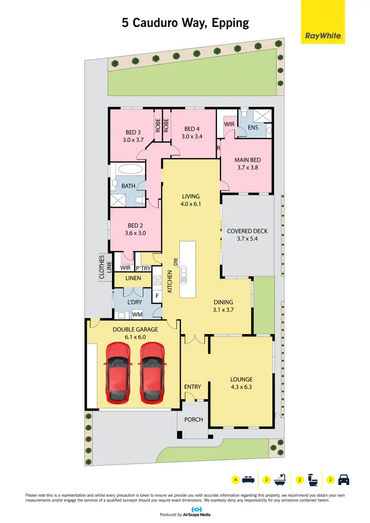 Floorplan of Homely house listing, 5 Cauduro Way, Epping VIC 3076