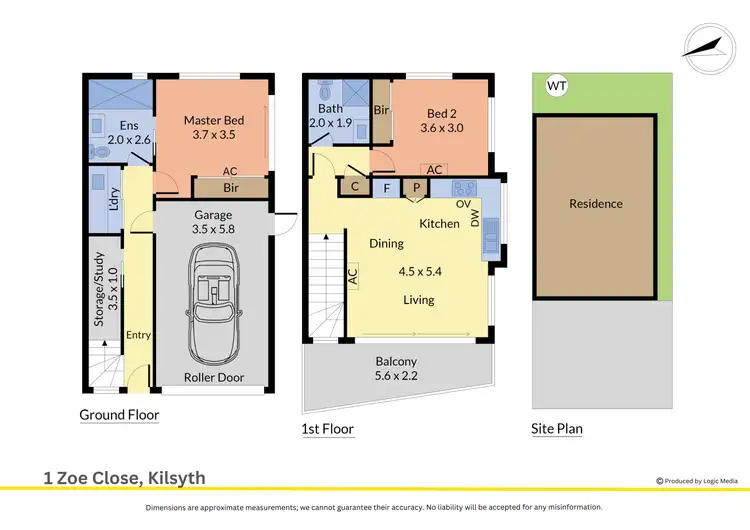 Floorplan of Homely townhouse listing, 1 Zoe Close, Kilsyth VIC 3137