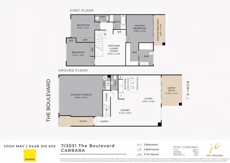 Floorplan of Homely townhouse listing, 7/3031 The Boulevard, Carrara QLD 4211