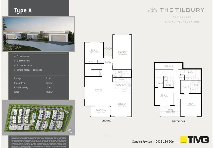 Floorplan of Homely townhouse listing, 64/1 Tilbury Rise, Upper Coomera QLD 4209