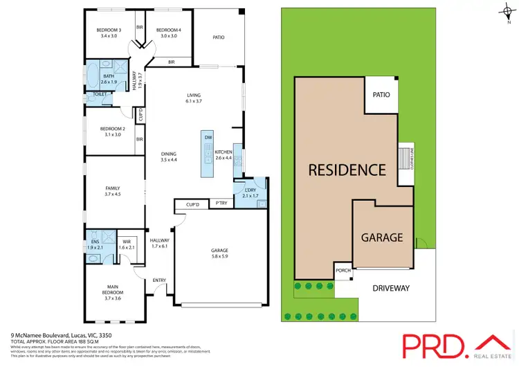 Floorplan of Homely house listing, 9 Mcnamee Boulevard, Lucas VIC 3350