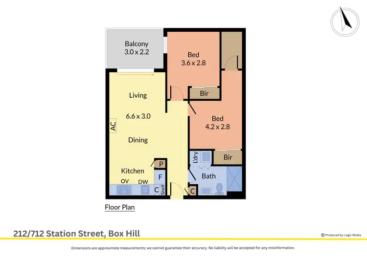 Floorplan of Homely apartment listing, 212/712-714 Station Street, Box Hill VIC 3128