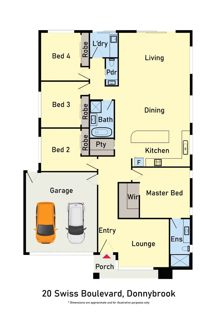 Floorplan of Homely house listing, 20 Swiss Boulevard, Donnybrook VIC 3064