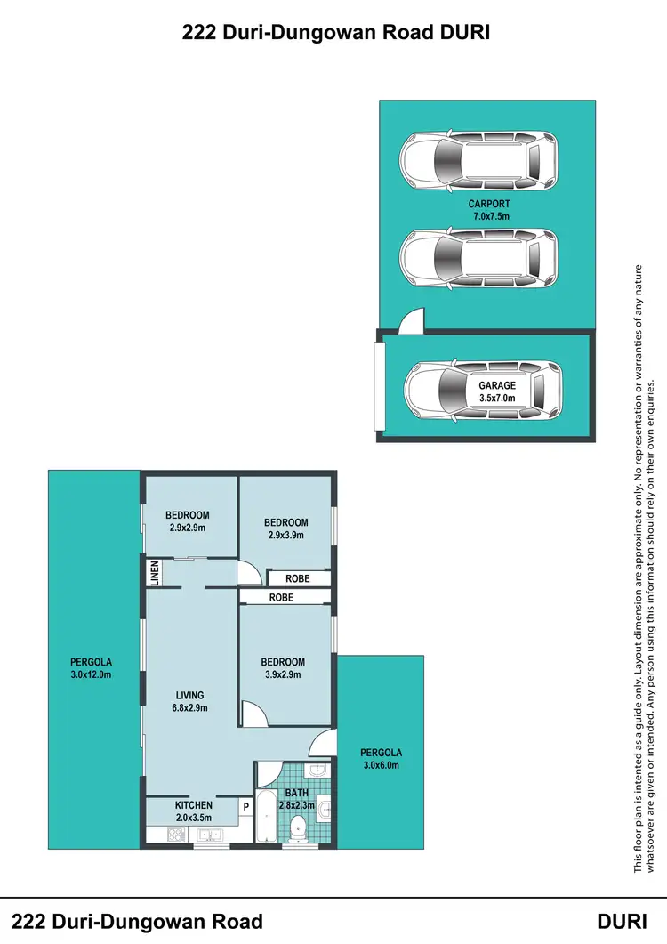 Floorplan of Homely house listing, 222 Duri-Dungowan Road, Duri NSW 2344