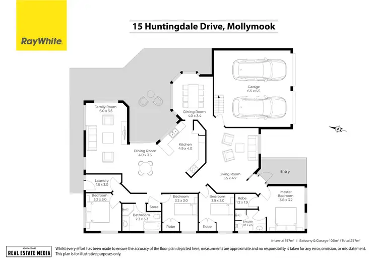 Floorplan of Homely house listing, 15 Huntingdale Drive, Mollymook NSW 2539