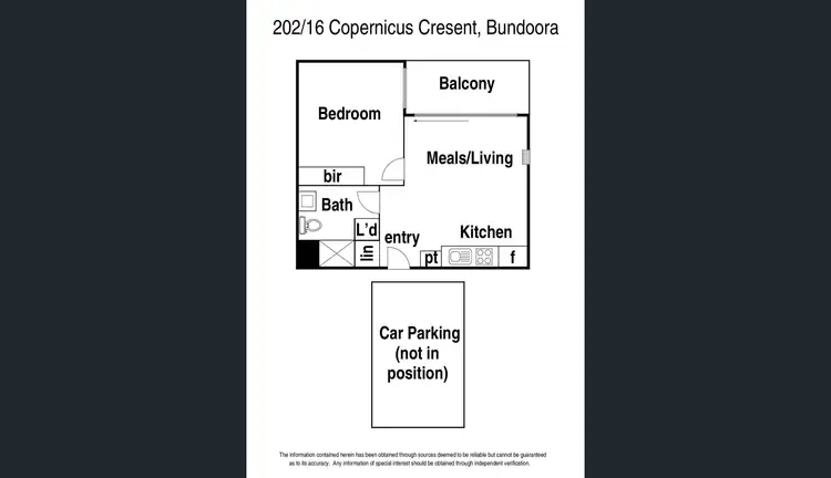 Floorplan of Homely apartment listing, 202/16 Copernicus Crescent, Bundoora VIC 3083