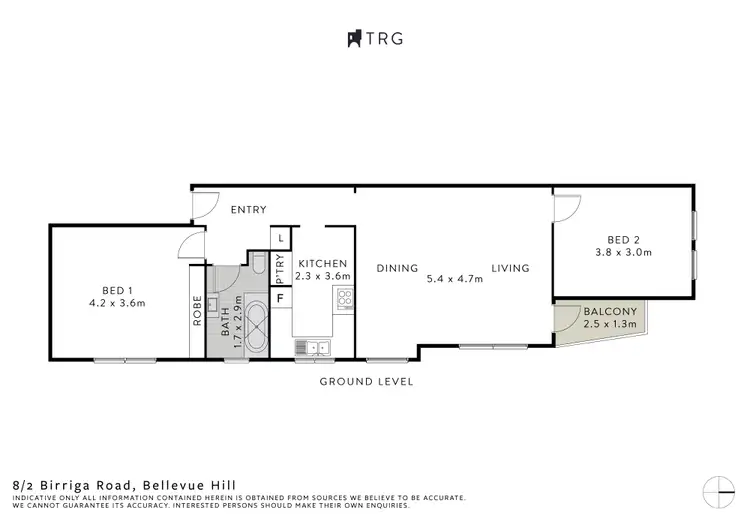 Floorplan of Homely apartment listing, 8/2 Birriga Road, Bellevue Hill NSW 2023