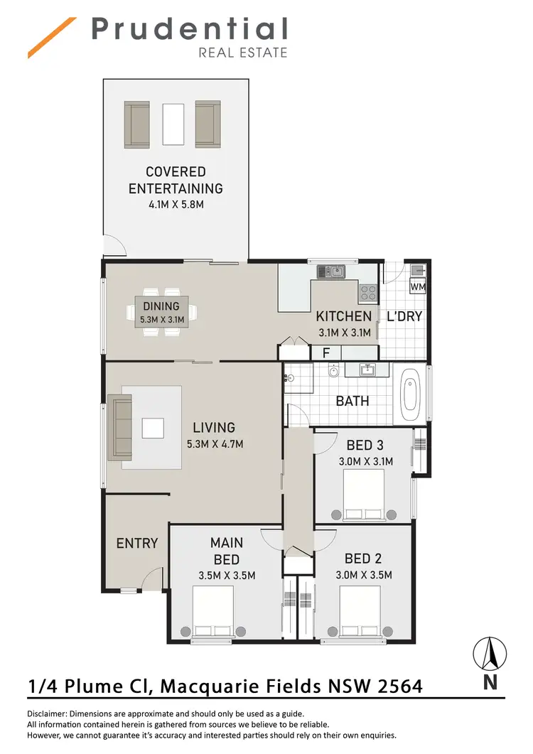 Floorplan of Homely house listing, 1/4 Plume Close, Macquarie Fields NSW 2564