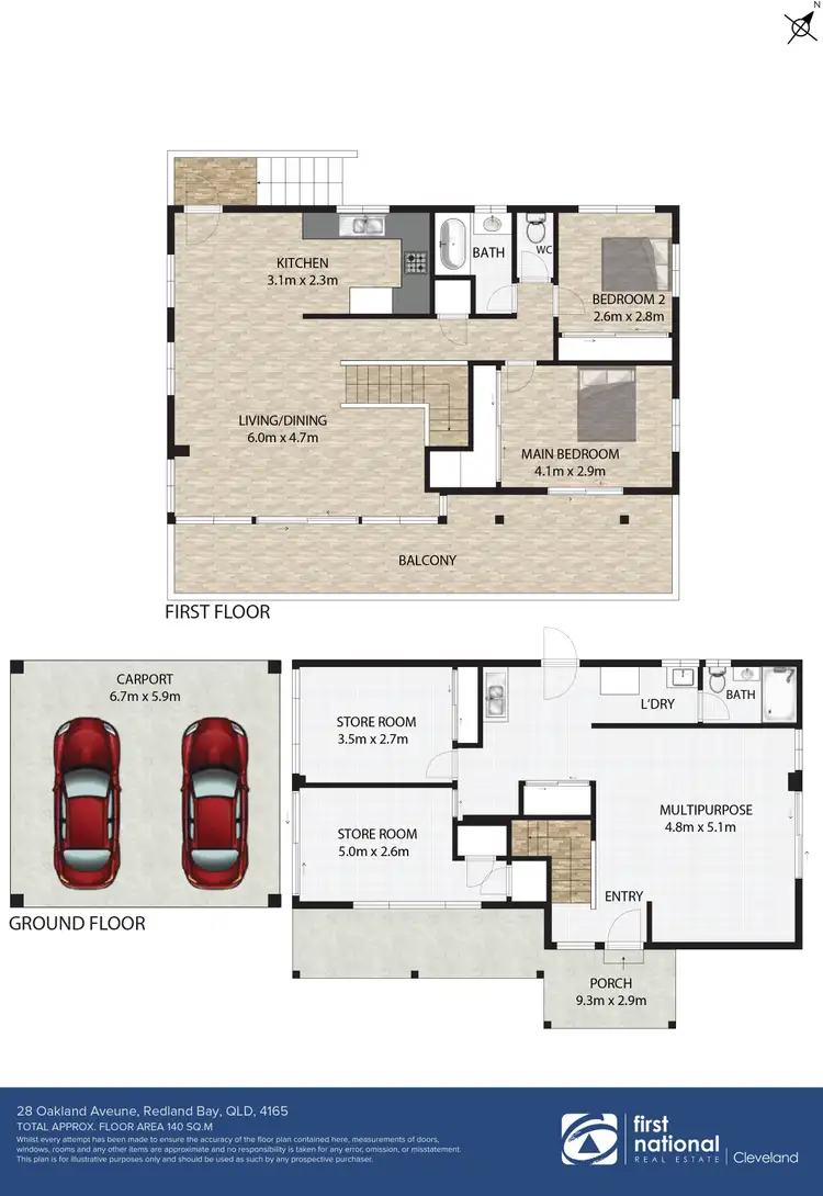 Floorplan of Homely house listing, 28 Oakland Avenue, Redland Bay QLD 4165