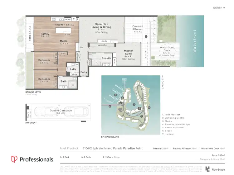 Floorplan of Homely apartment listing, 7104 Ephraim Island Parade, Paradise Point QLD 4216