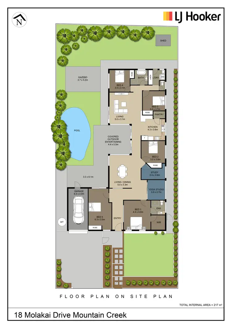 Floorplan of Homely house listing, 18 Molakai Drive, Mountain Creek QLD 4557