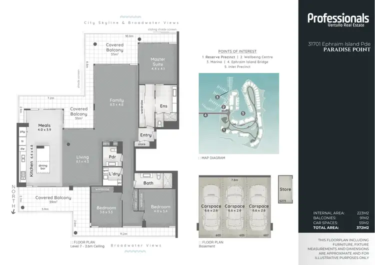 Floorplan of Homely apartment listing, 31701 Ephraim Island, Paradise Point QLD 4216