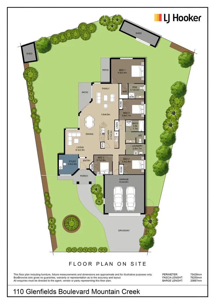 Floorplan of Homely house listing, 110 Glenfields Boulevard, Mountain Creek QLD 4557