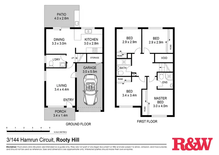 Floorplan of Homely townhouse listing, 3/144 Hamrun Circuit, Rooty Hill NSW 2766